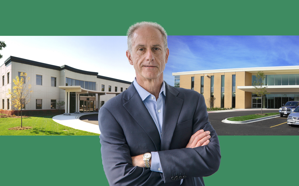 HSA Commercial Real Estate CEO Bob Smietana with the Lemont Medical Office Building and Advocate Good Samaritan South Campus (Credit: HSA)