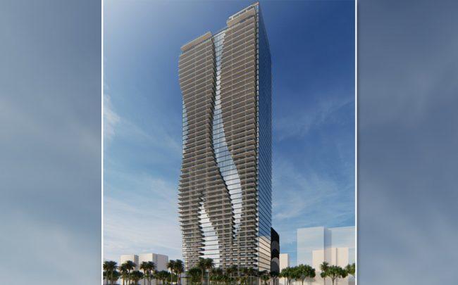 A rendering of the Miami Worldcenter apartment building