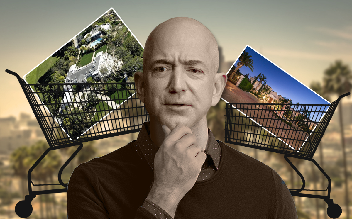 Jeff Bezos with  Casa Encantada and Palazzo di Amore estate (Credit: Getty Images and iStock)