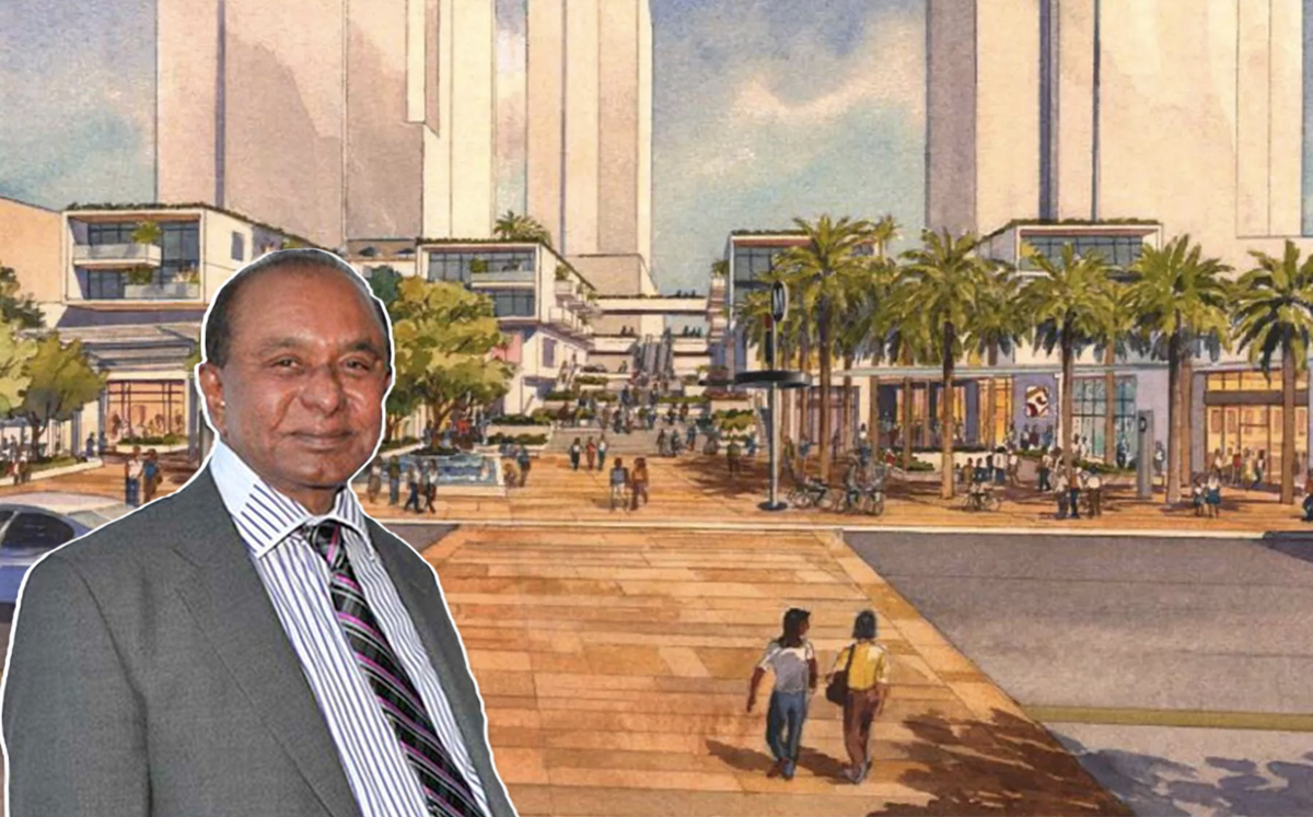 Dr. Jayasinghe and a rendering of the project (Credit: Metro via Curbed)