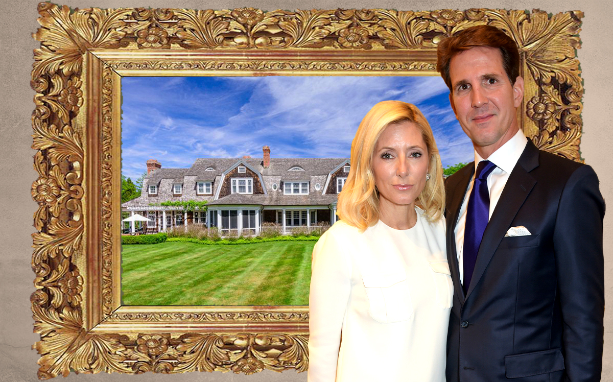 Marie-Chantal Miller, the Crown Princess of Greece, and her husband Pavlos, the Crown Prince with 385 Great Plains Rd, Southampton, NY  (Credit: Getty Images)