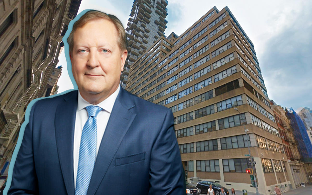 Columbia Property Trust CEO & President E. Nelson Mills and 101 Franklin Street (Credit: Google Maps)