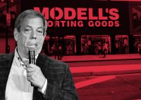 Modell's CEO Mitch Modell and a Modell's store in Brooklyn (Credit: Getty Images, Wikipedia)