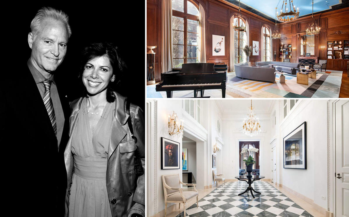 Dennis and Karen Mehiel with 3 East 95th Street (Photo by Will Ragozzino/Patrick McMullan via Getty Images; Sotheby's)