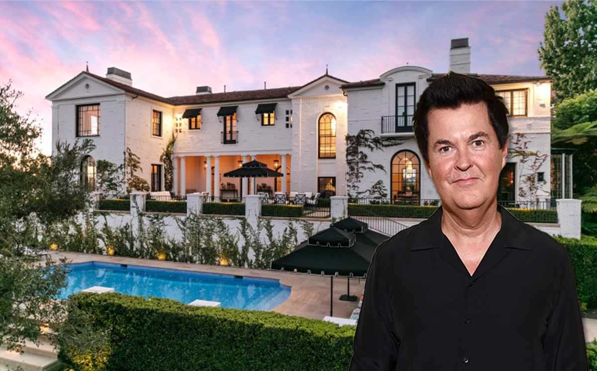 Simon Fuller and the home (Credit: Michael Kovac/Getty Images, and LAT/MLS)