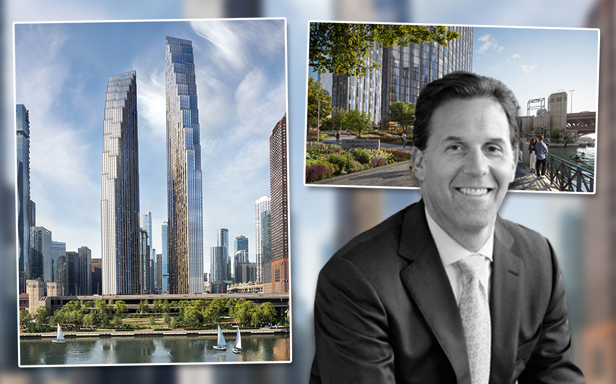 Related Midwest President Curt Bailey & project rendering for 400 Lake Shore Drive