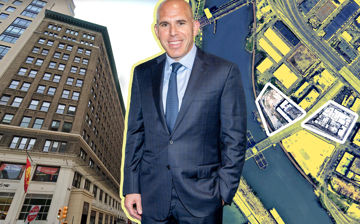 1115 Broadway, RXR Realty's Scott Rechler, 2413 Third Avenue and 9 Bruckner Boulevard in the Bronx (Credit: Getty Images; Google Maps)