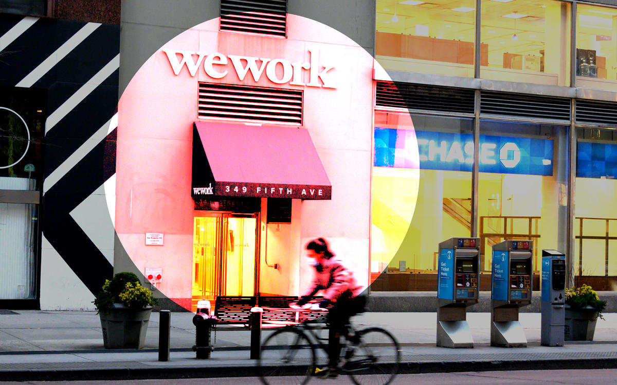 WeWork is facing backlash for its decision to stay open and charge membership fees, despite government measures to stop the spread of coronavirus. (Photo by Noam Galai/Getty Images)