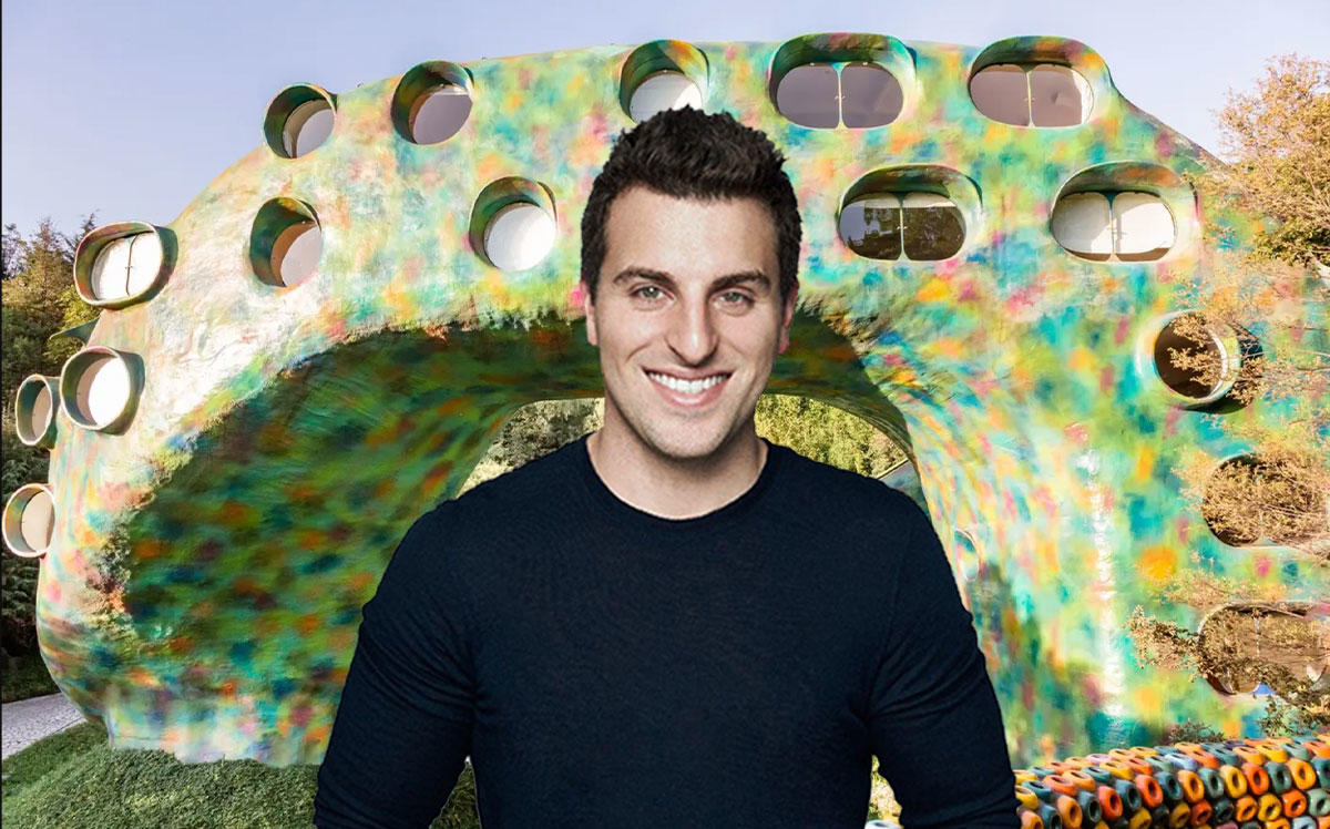 Airbnb CEO Brian Chesky and a Unique Airbnb Fund home (Credit: Airbnb)