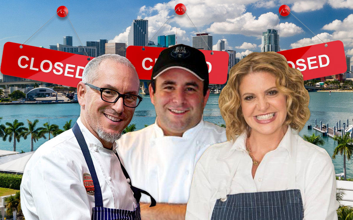 Restaurateurs Michael Schwartz, Danny Serfer and Michelle Bernstein (Credit: Twitter, Facebook, iStock)
