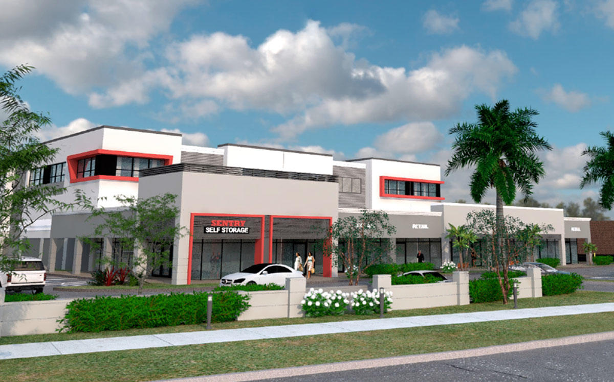 A rendering of Manley Storage Ventures facility at 7171 North Federal Highway
