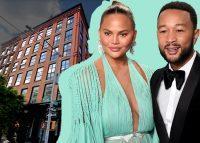 Chrissy Teigen and John Legend with 374 Broome Street (Credit: Karwai Tang/Getty Images; Google Maps)