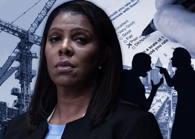 Letitia James (Credit: Timothy A. Clary/AFP via Getty Images, iStock, Pixabay)