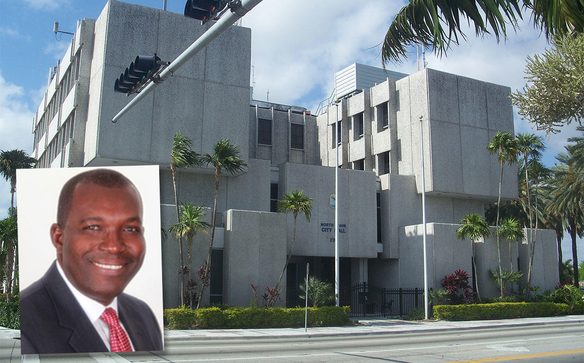 North Miami Mayor Philippe Bien-Aime, city of North Miami City Hall (Credit: Ebyabe/Wikipedia)