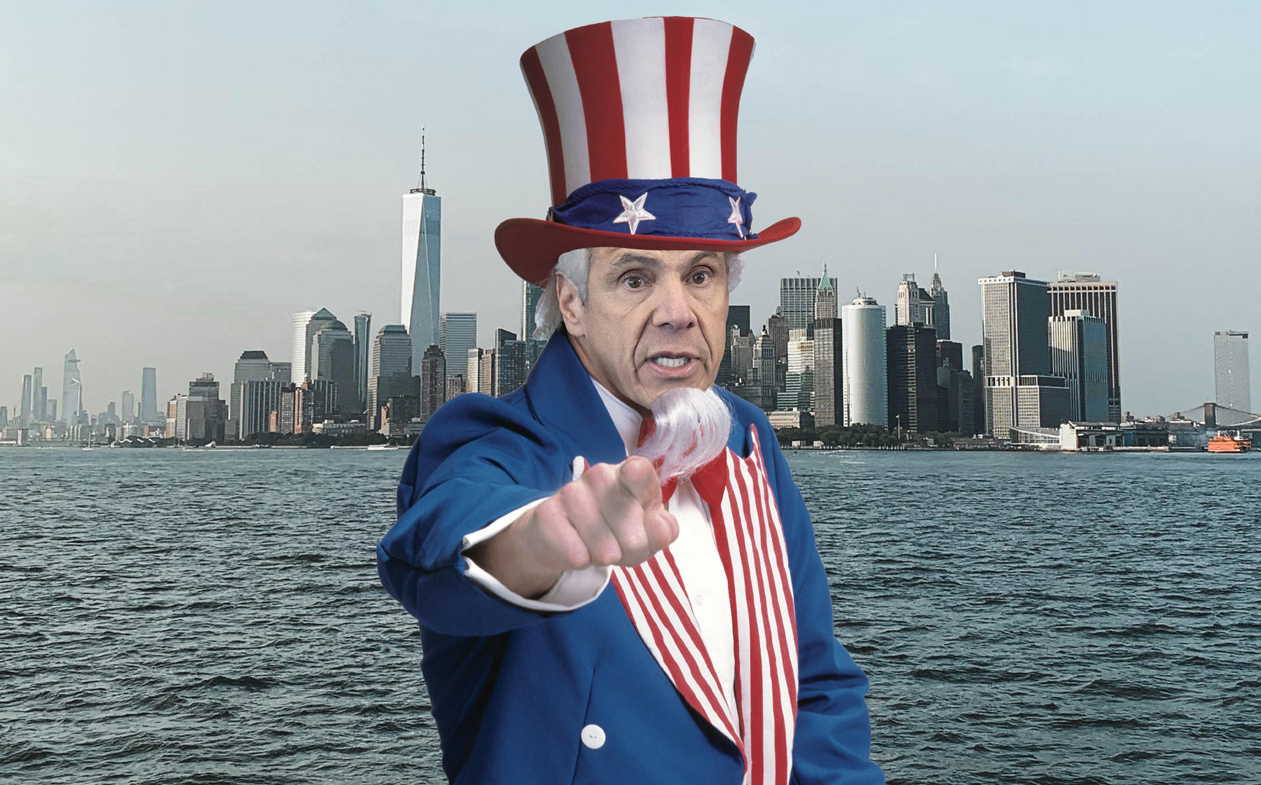 Photo illustration of Governor Andrew Cuomo (Credit: Cuomo by Stefani Reynolds/Getty Images; iStock)