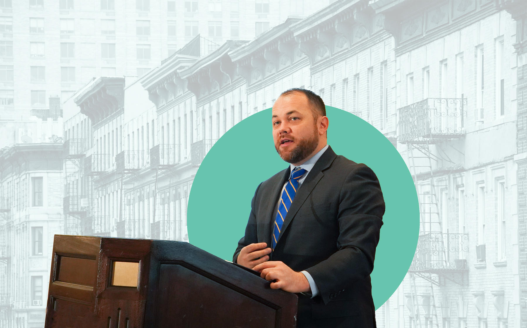New York City Council Speaker Corey Johnson (Johnson by Rob Kim/Getty Images for Food Bank For New York City; iStock)