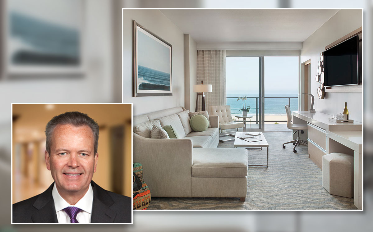 Pacific Hospitality Group CEO Tim Busch and a Zen Room at Huntington Beach’s Pasea Hotel and Spa