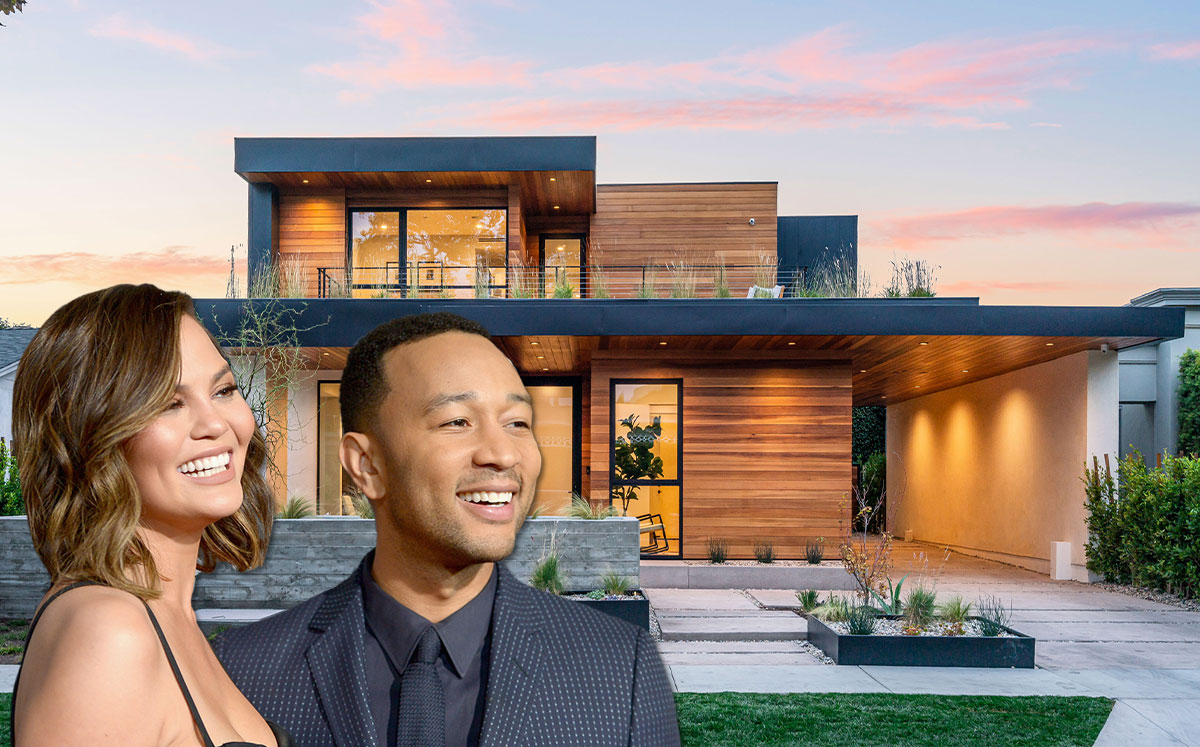 Chrissy Teigen and John Legend with the home (Credit: Charley Gallay/Getty Images)