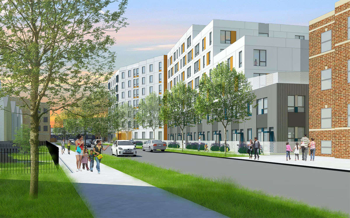 Rendering of the approved project at 2602-38 N. Emmett St. in Logan Square (Credit: Bickerdike Redevelopment Corporation)