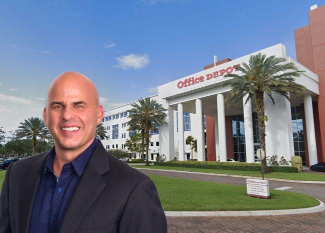 Office Depot CEO CEO Gerry Smith and 6600 North Military Trail (Credit: Google Maps)