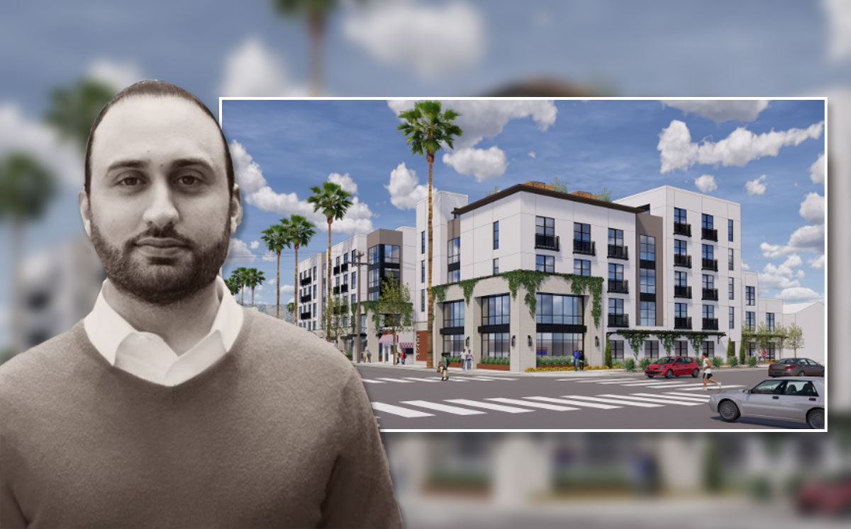 Panorama Group Founder Daniel Kianmahd and a rendering of the project