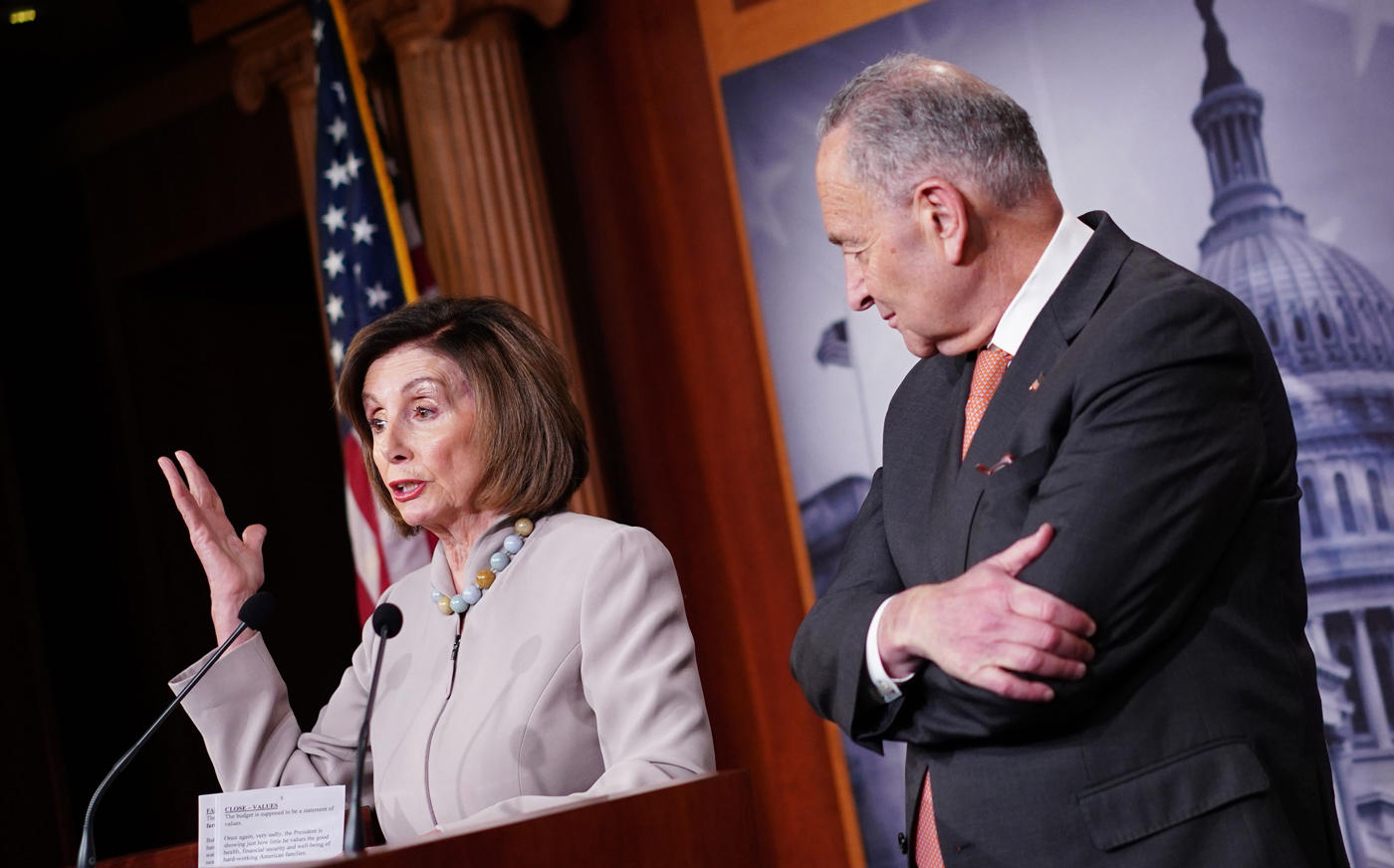 House Speaker Nancy Pelosi and Senate Minority Leader Charles Schumer (Photo by MANDEL NGAN/AFP via Getty Images)