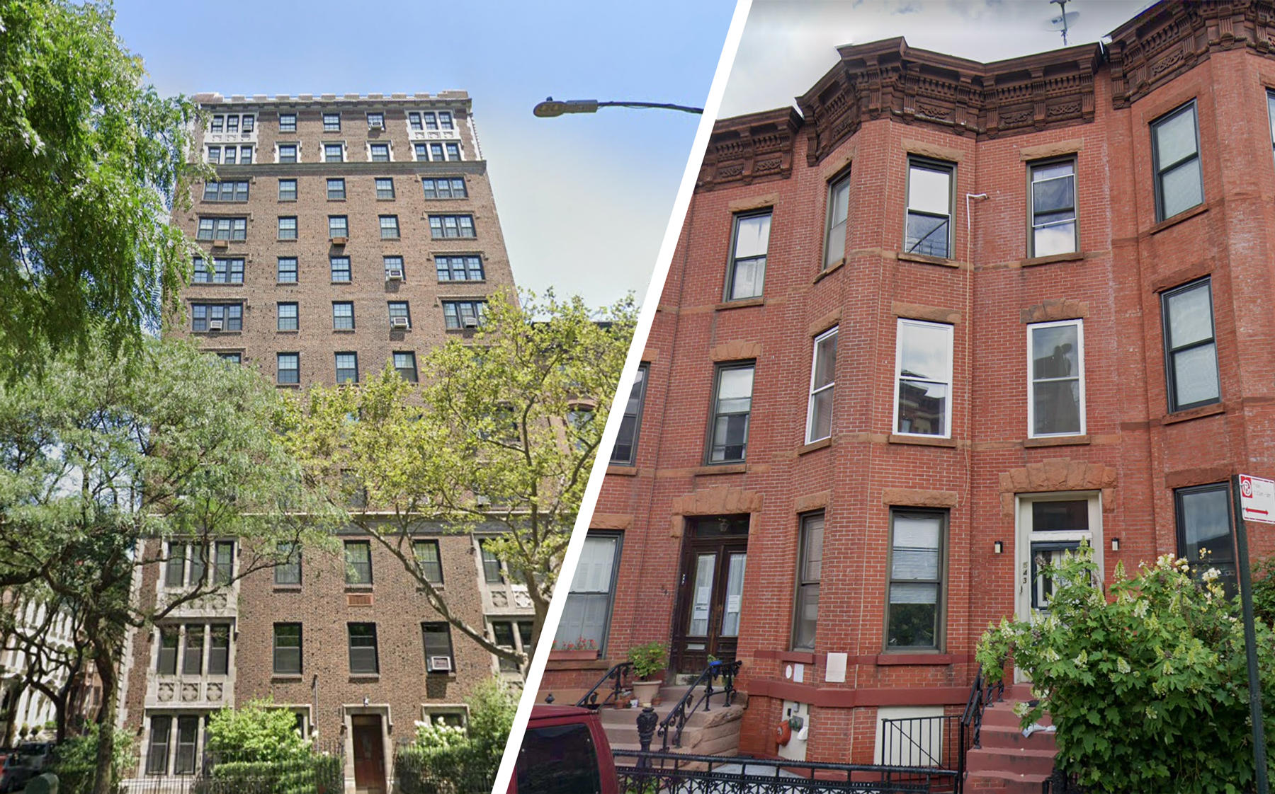 1 Pierrepont Street and 543 11th Street in Brooklyn (Credit: Google Maps)