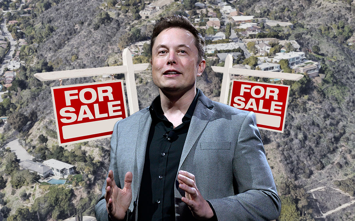 Elon Musk and the properties (Credit: Kevork Djansezian/Getty Images, and Google Maps)