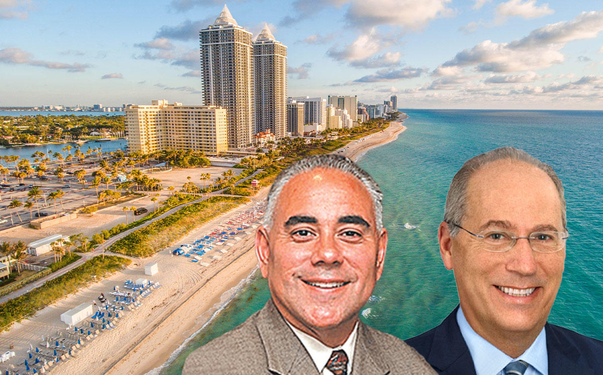 City Manager Jimmy Morales and Miami Beach Mayor Dan Gelber