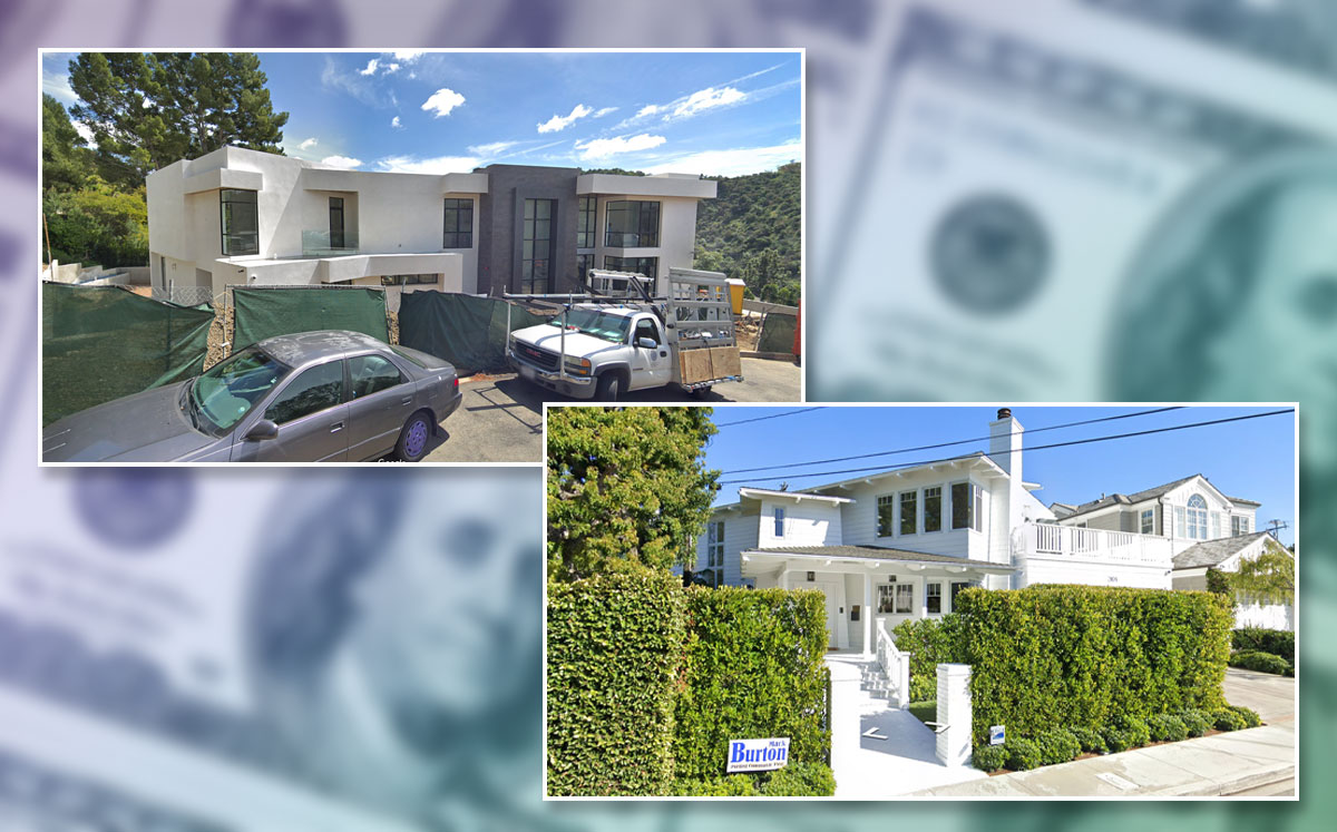 Two of the five five priciest residential sales in Los Angeles County last week (Credit: Google Maps)