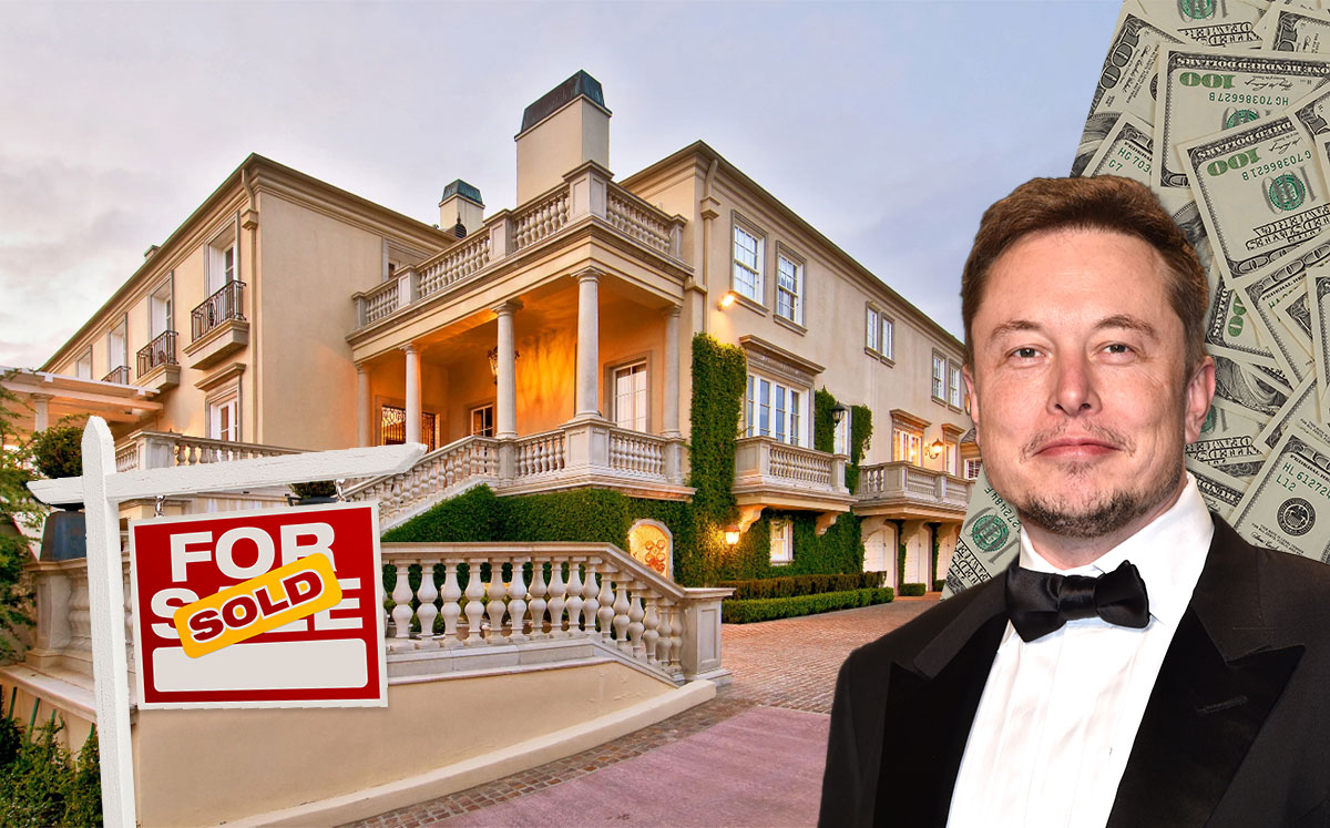 Elon Musk and the home (Credit: Pascal Le Segretain/Getty Images and Sotheby's via Money.com)