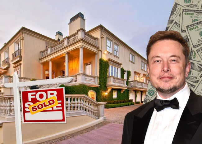 Elon Musk and the home (Credit: Pascal Le Segretain/Getty Images and Sotheby's via Money.com)