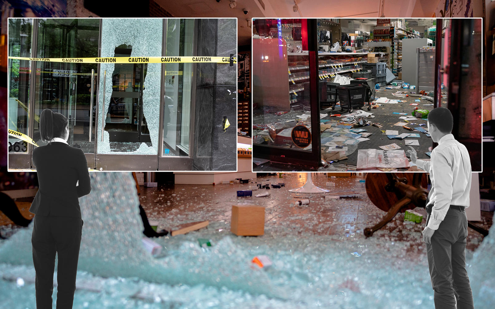 The looting and vandalism continues today, without repercussions