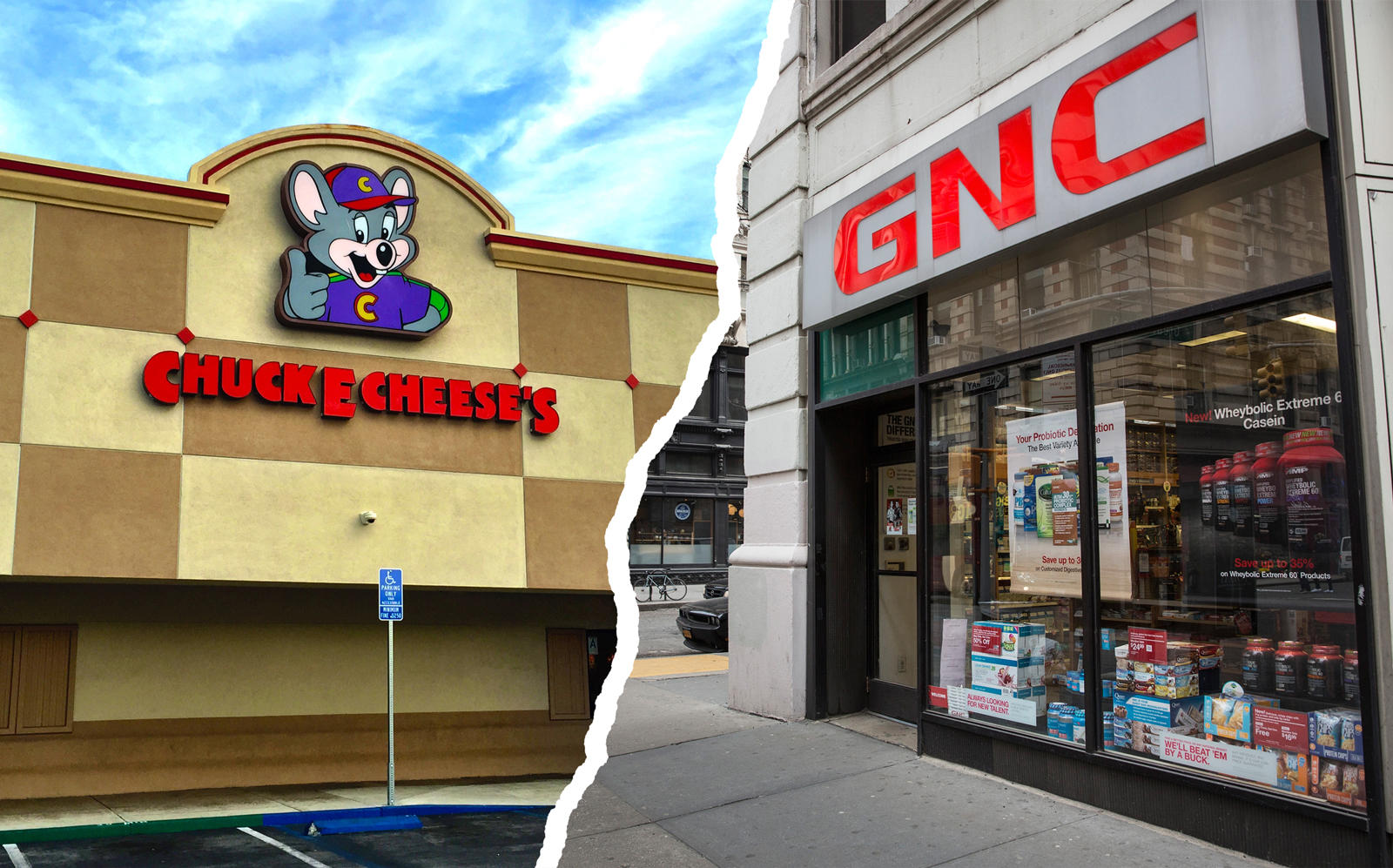 The parent company of Chuck E. Cheese and GNC Holdings have filed for bankruptcy as the toll of the coronavirus pandemic continues. (Getty)