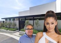 Robert Shapiro and Ariana Grande, with the home (Credit: Jon Kopaloff/FilmMagic via Getty Images, and Google Maps)