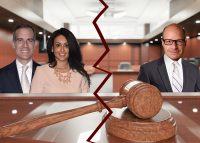 Eric Garcetti, Nury Martinez, and Daniel Yukelson (Credit: Marc Flores and Alberto E. Rodriguez via Getty Imahes, Linkedin, and iStock)