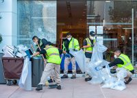 Protests, vandalism and looting of stores prompt massive cleanup effort
