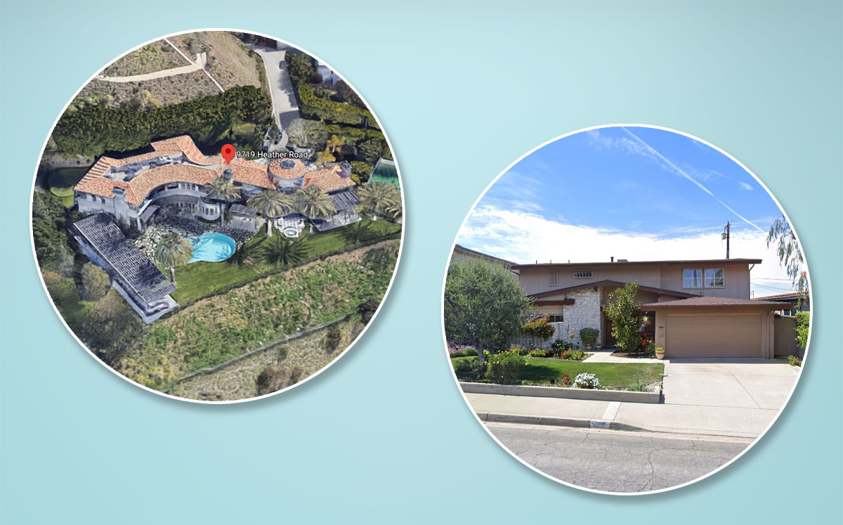 Two of the priciest home sales last week (Credit: Google Maps)