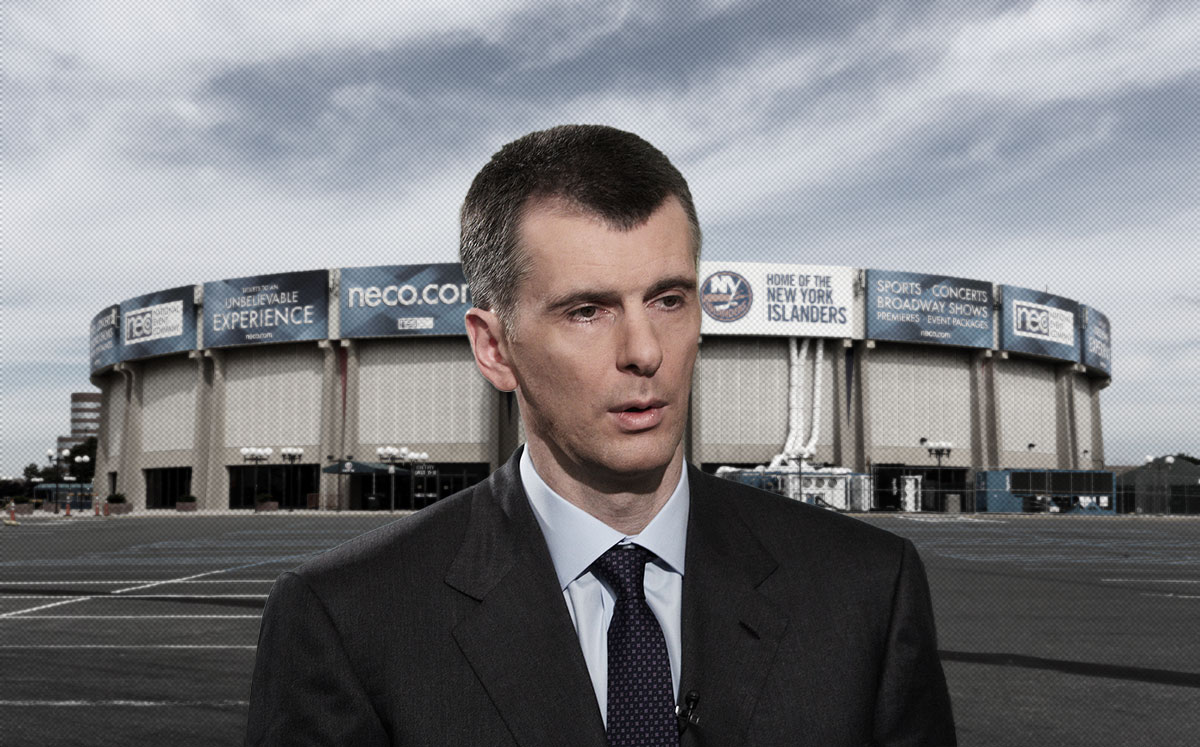 Mikhail Prokhorov and the Nassau Coliseum (Credit: Oleg Nikishin/Epsilon /Getty Images)