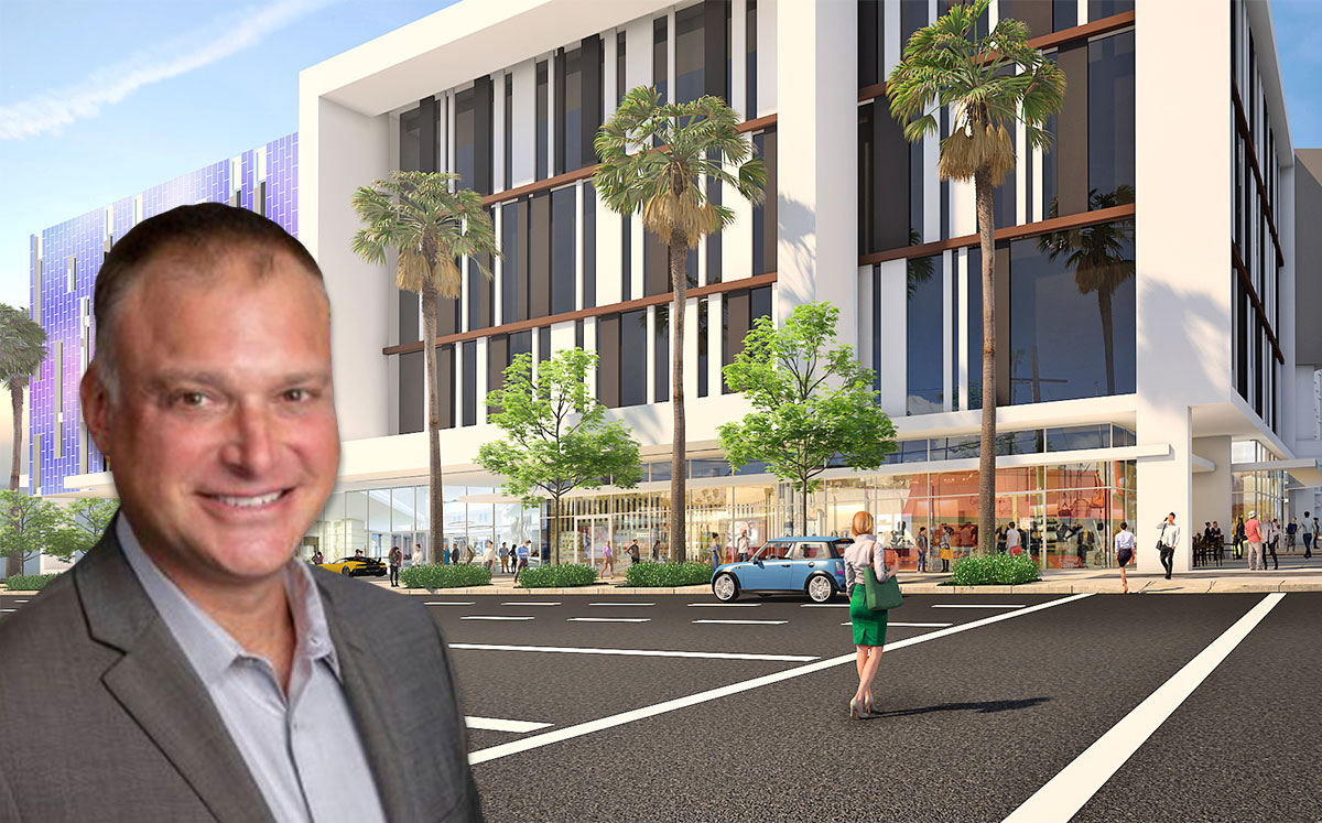 Scott Gale and a rendering of the project