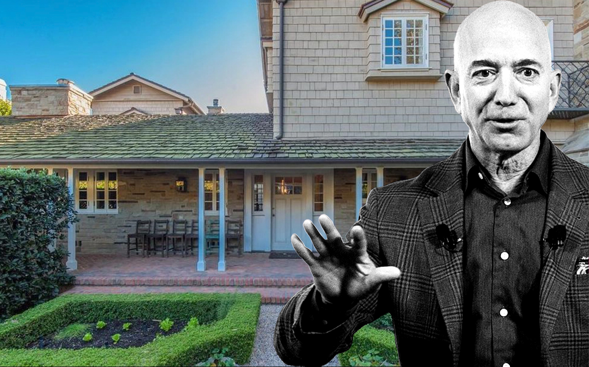 Jeff Bezos and the Beverly Hills home (Getty, Realtor)