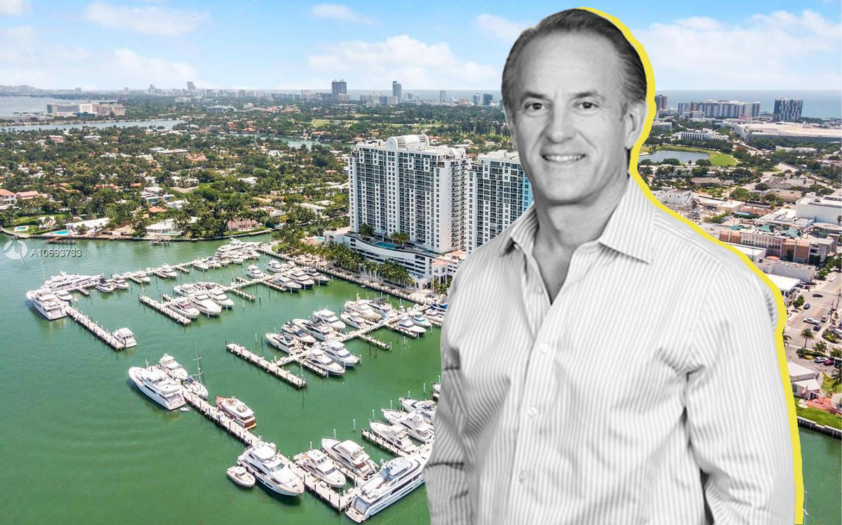 Commissioner Ricky Arriola and an aerial of Sunset Harbour in Miami Beach (Compass)