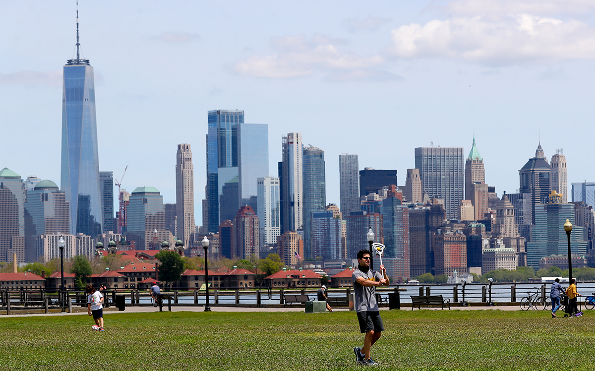 Liberty State Park in Jersey City in May 2020 (Rich Graessle/Icon Sportswire)