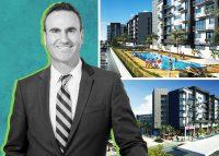 Housing Trust Group CEO and President Matt Rieger and renderings of the project (City of Hollywood)