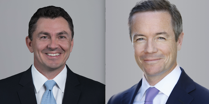Shawn Mobley (left), is being replaced by Andrew McDonald (right) as CEO of the Americas at Cushman