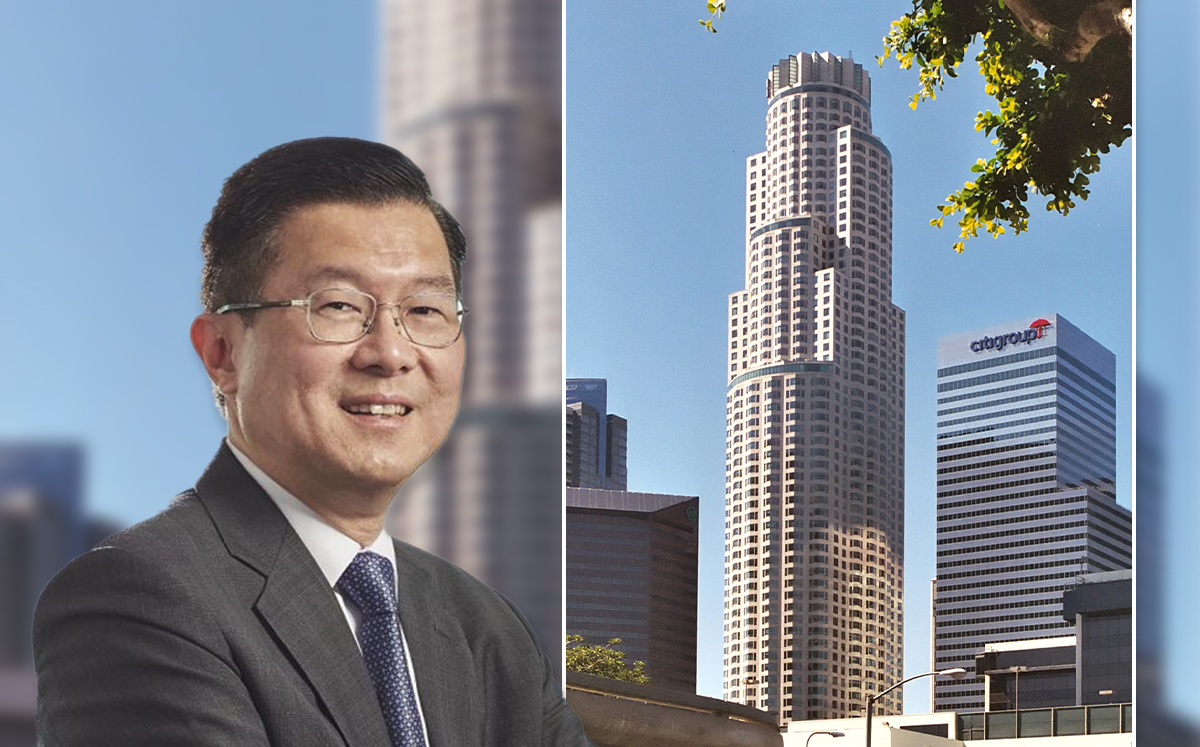 OUE Limited executive chairman and CEO Stephen Riady and the US Bank Tower (Credit: Wikipedia)