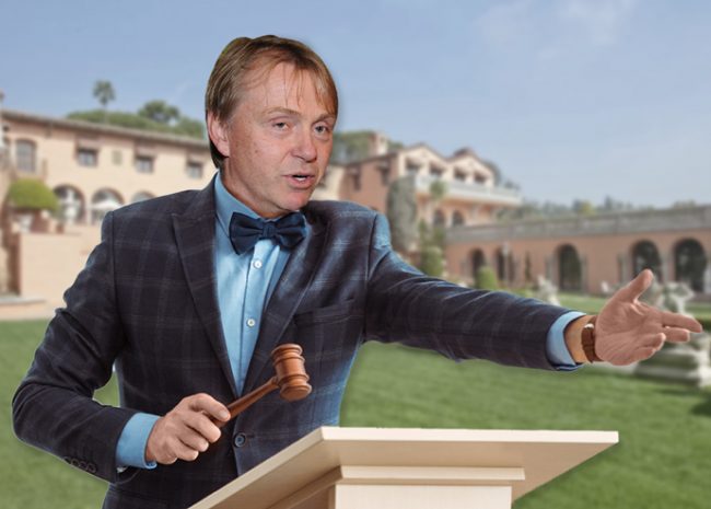 An illustration of Fortress Investment Group CEO Wesley Edens (Credit: Craig Barritt/Getty Images, and Zillow)