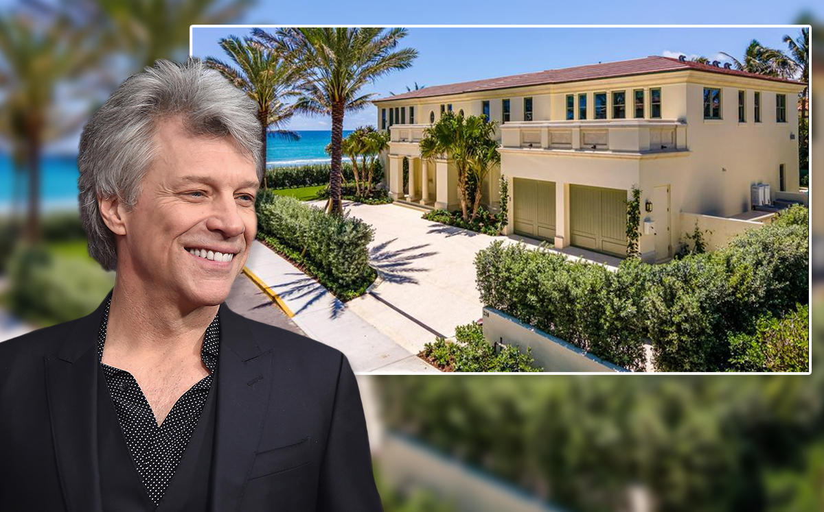 Jon Bon Jovi and 230 North Ocean Boulevard (Credit: RE/MAX and Theo Wargo/Getty Images)