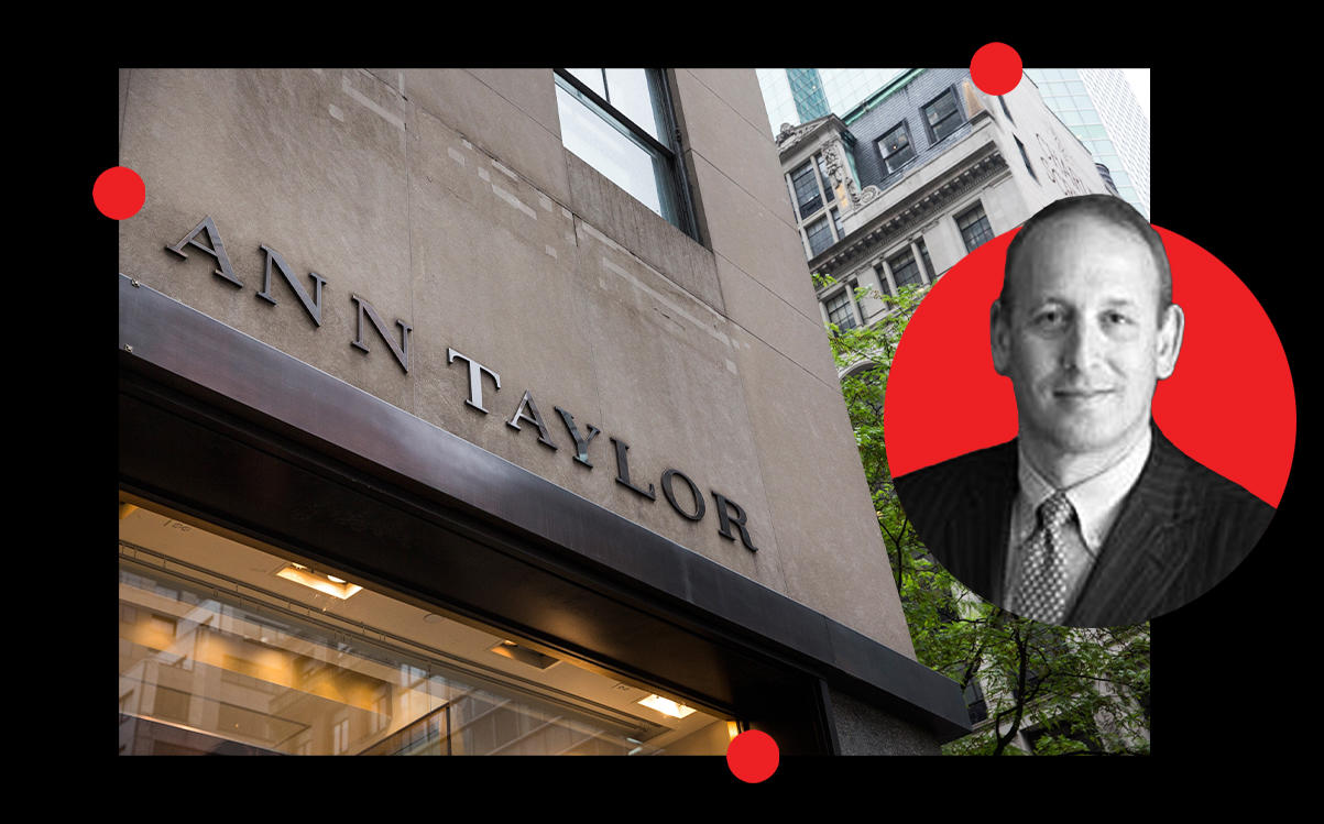 Boston Properties president Doug Linde and an Ann Taylor store (Getty)