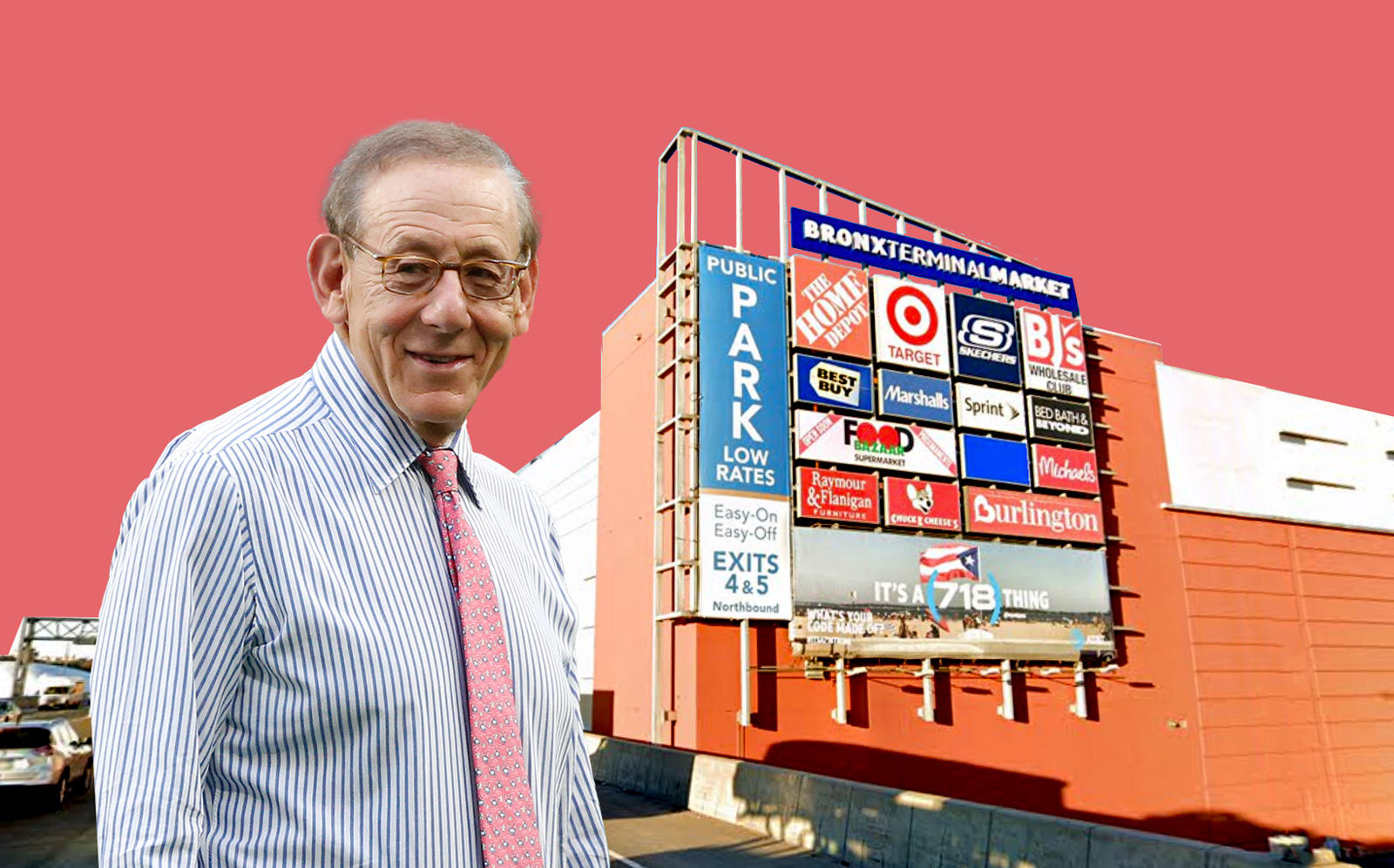 Related chairman Stephen Ross and Bronx Terminal Market (Getty, Google)